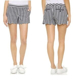 Club Monaco Amber Gingham Scalloped Hem Shorts